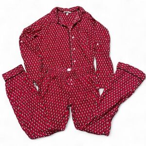 Victoria's Secret Cotton Penguin Patterned Pajama size small Set